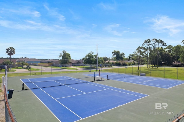 view of tennis court