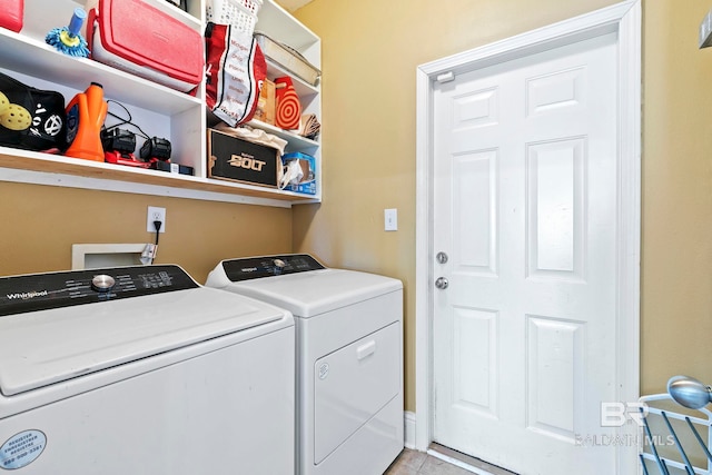 laundry room featuring washer and dryer