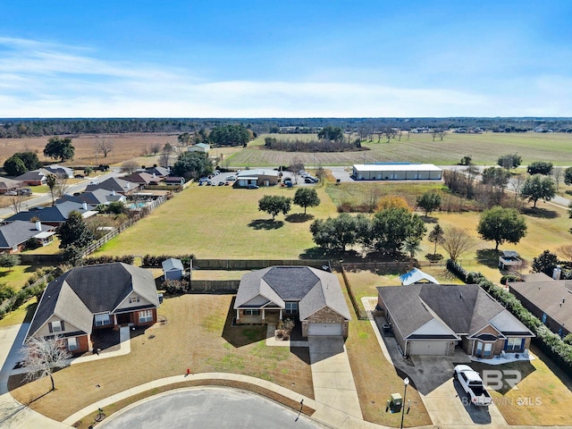 drone / aerial view featuring a rural view