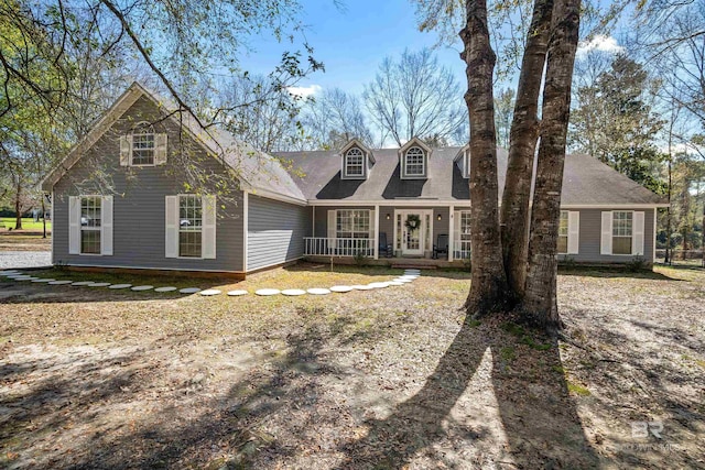 view of new england style home