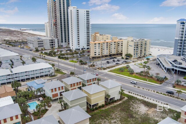 487 E 1st Ave Unit F, Gulf Shores, AL 36542 - drone / aerial view with a water view and a city view