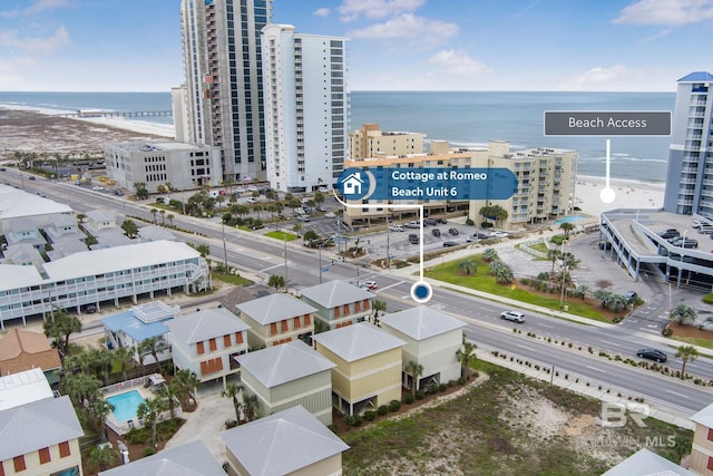 487 E 1st Ave Unit F, Gulf Shores, AL 36542 - birds eye view of property with a water view and a city view