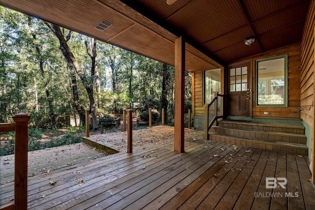 view of wooden deck