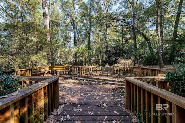 view of wooden deck