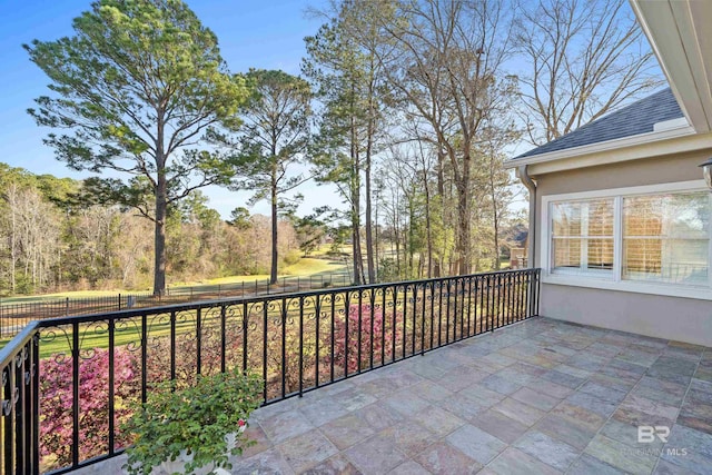 balcony featuring a patio