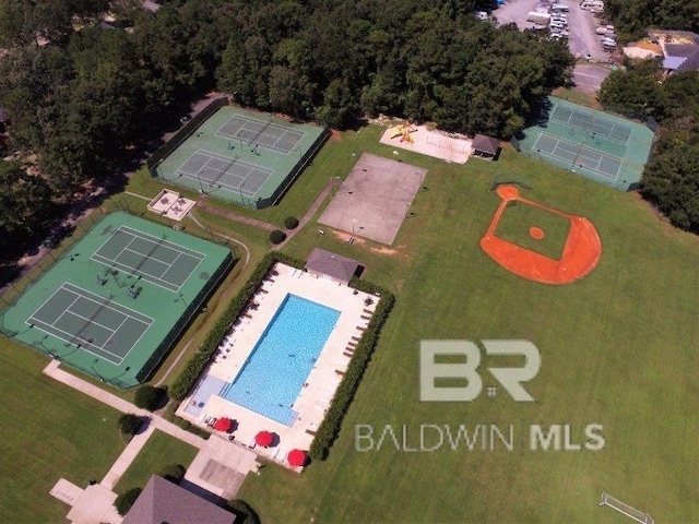 birds eye view of property