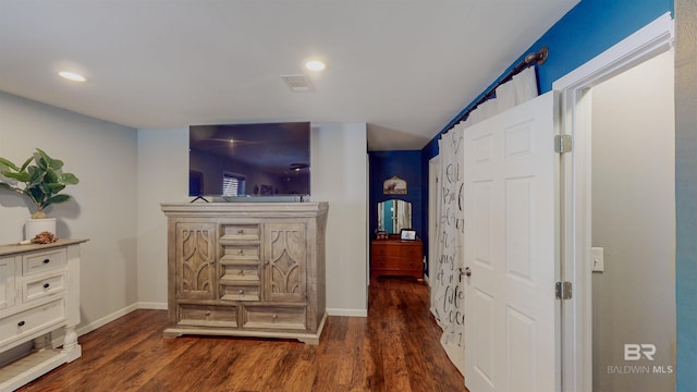 interior space featuring dark hardwood / wood-style floors