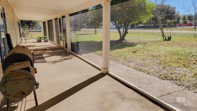 view of sunroom