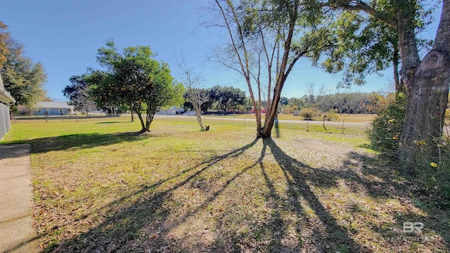 view of yard featuring a rural view