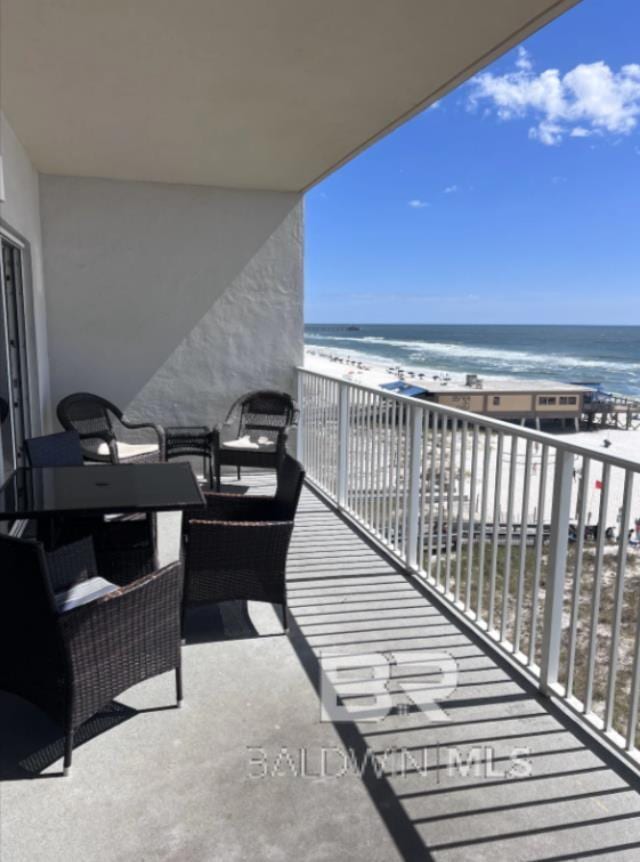 401 E Beach Blvd Unit 507, Gulf Shores, AL 36542 - balcony featuring view of water and beach