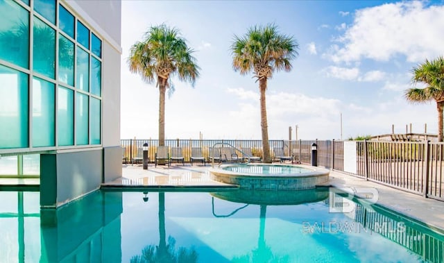 401 E Beach Blvd Unit 507, Gulf Shores, AL 36542 - view of pool featuring a patio and a pool with connected hot tub