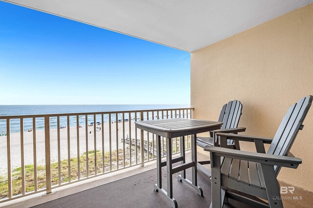 24114 Perdido Beach Blvd Unit 402, Orange Beach, AL 36561 - balcony with a view of the beach and a water view