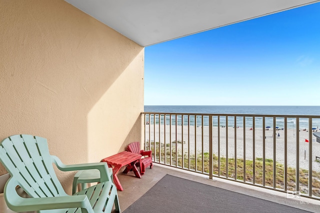 24114 Perdido Beach Blvd Unit 402, Orange Beach, AL 36561 - balcony featuring a view of the beach and a water view