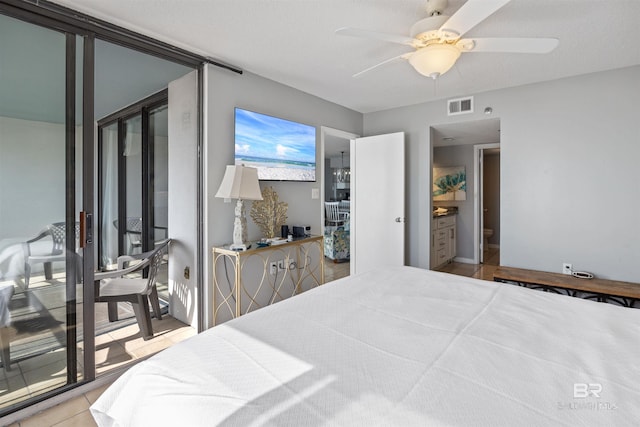 bedroom with ceiling fan