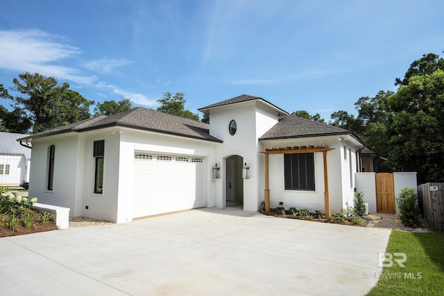 view of front of home featuring a garage