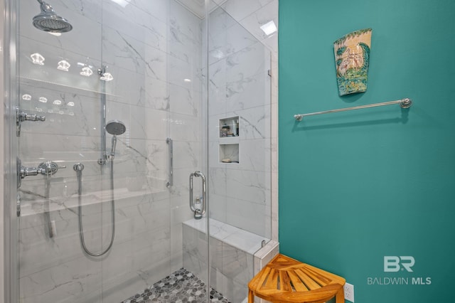 137 Mcintosh Bluff Rd, Fairhope, AL 36532 - bathroom with a marble finish shower