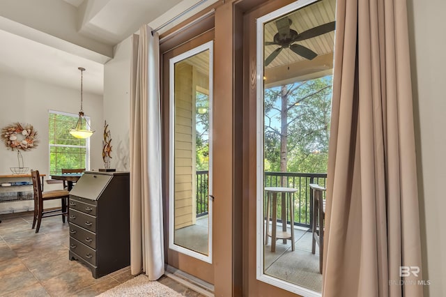 1430 Regency Rd Unit C201, Gulf Shores, AL 36542 - doorway with plenty of natural light and ceiling fan
