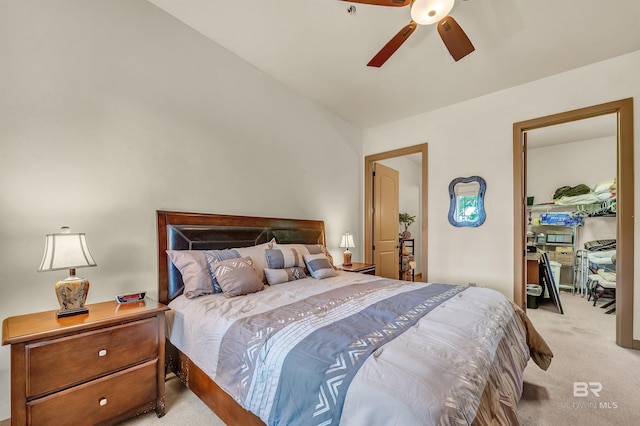 1430 Regency Rd Unit C201, Gulf Shores, AL 36542 - bedroom featuring light colored carpet, ceiling fan, and a walk in closet