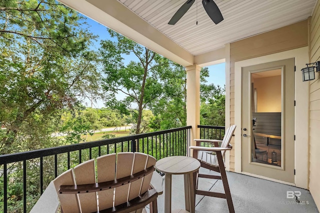1430 Regency Rd Unit C201, Gulf Shores, AL 36542 - balcony with a ceiling fan