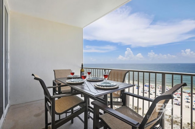 455 E Beach Blvd Unit 807, Gulf Shores, AL 36542 - balcony with view of water and beach and outdoor dining area
