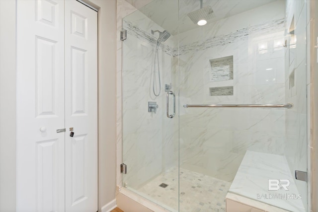 bathroom with walk in shower