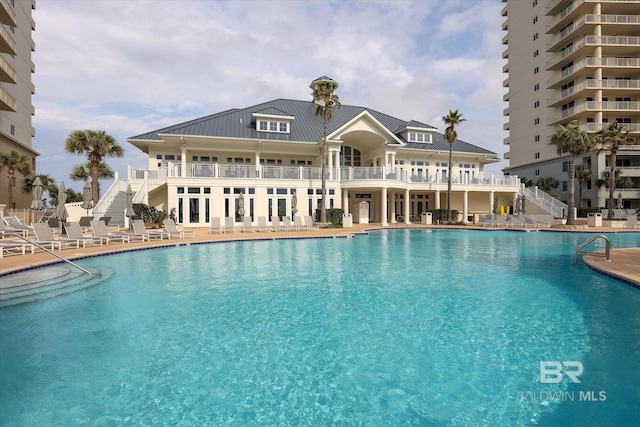 view of pool with a patio