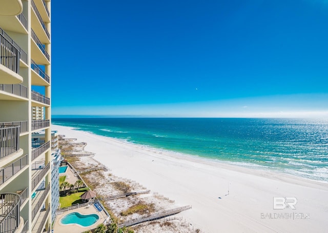 water view with a beach view