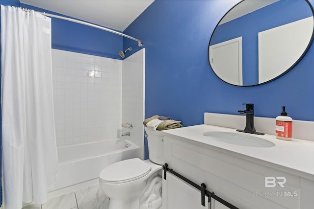 2132 S Pine St, Loxley, AL 36551 - bathroom featuring shower / bath combination with curtain and vanity