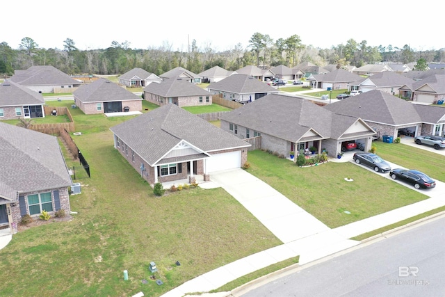 aerial view featuring a residential view