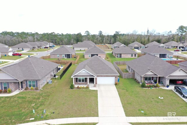 drone / aerial view featuring a residential view