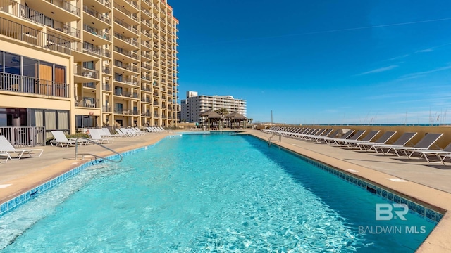 pool featuring a patio