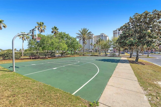 view of basketball court with community basketball court