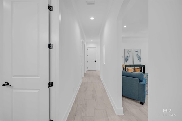 7056 Stone Chase Ln, Gulf Shores, AL 36542 - hallway featuring baseboards, visible vents, and recessed lighting