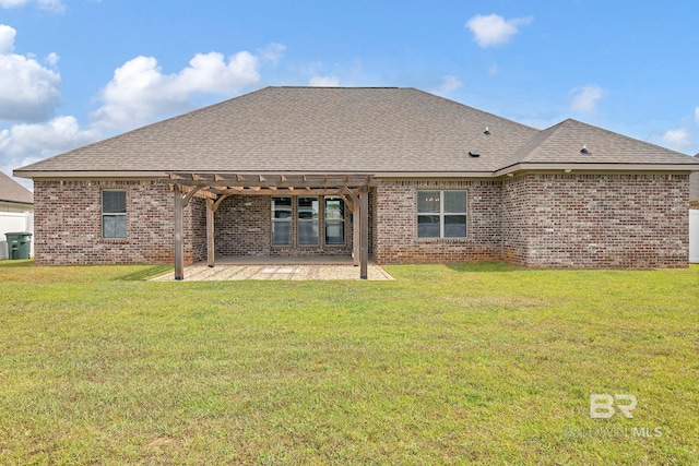10606 Secretariat Blvd, Daphne, AL 36526 - back of house with brick siding, a patio area, a yard, and a pergola
