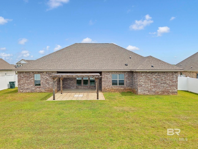 10606 Secretariat Blvd, Daphne, AL 36526 - back of property featuring fence, a yard, a patio area, and brick siding