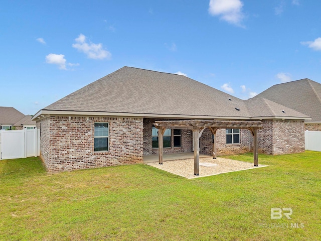10606 Secretariat Blvd, Daphne, AL 36526 - rear view of property featuring brick siding, fence, and a pergola