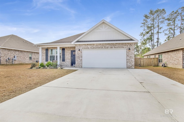 view of front facade featuring a garage