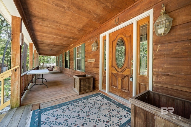 exterior space featuring covered porch