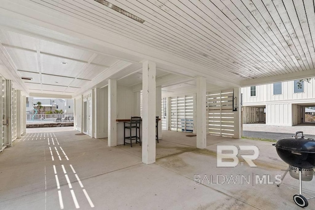 view of patio featuring grilling area