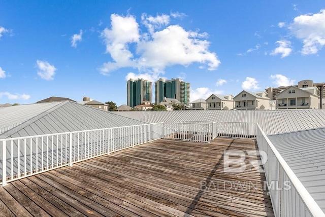 deck featuring a residential view