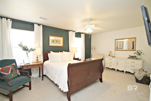 7920 Eagle Creek Dr, Daphne, AL 36526 - bedroom featuring light colored carpet and a ceiling fan