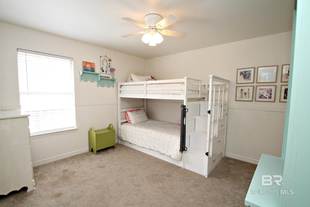 7920 Eagle Creek Dr, Daphne, AL 36526 - bedroom featuring carpet, multiple windows, baseboards, and ceiling fan