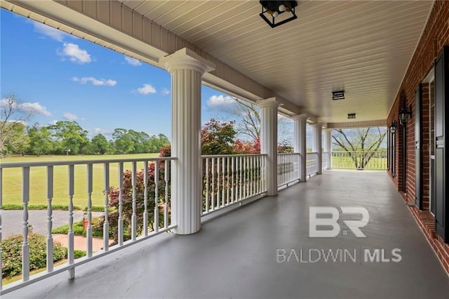 view of patio / terrace with a porch