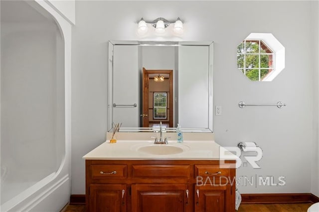 bathroom featuring vanity