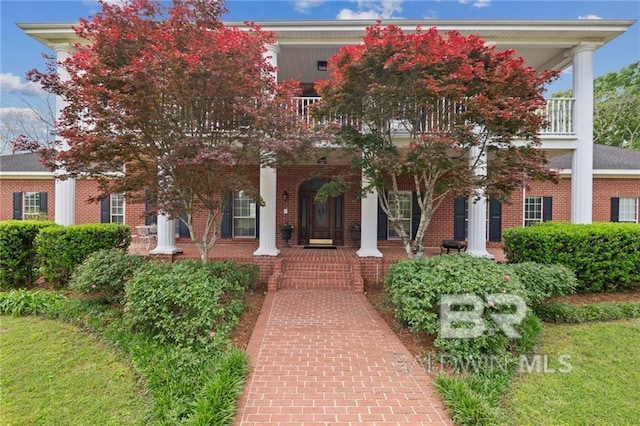 view of front of property with covered porch