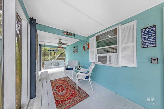 wooden deck featuring a porch