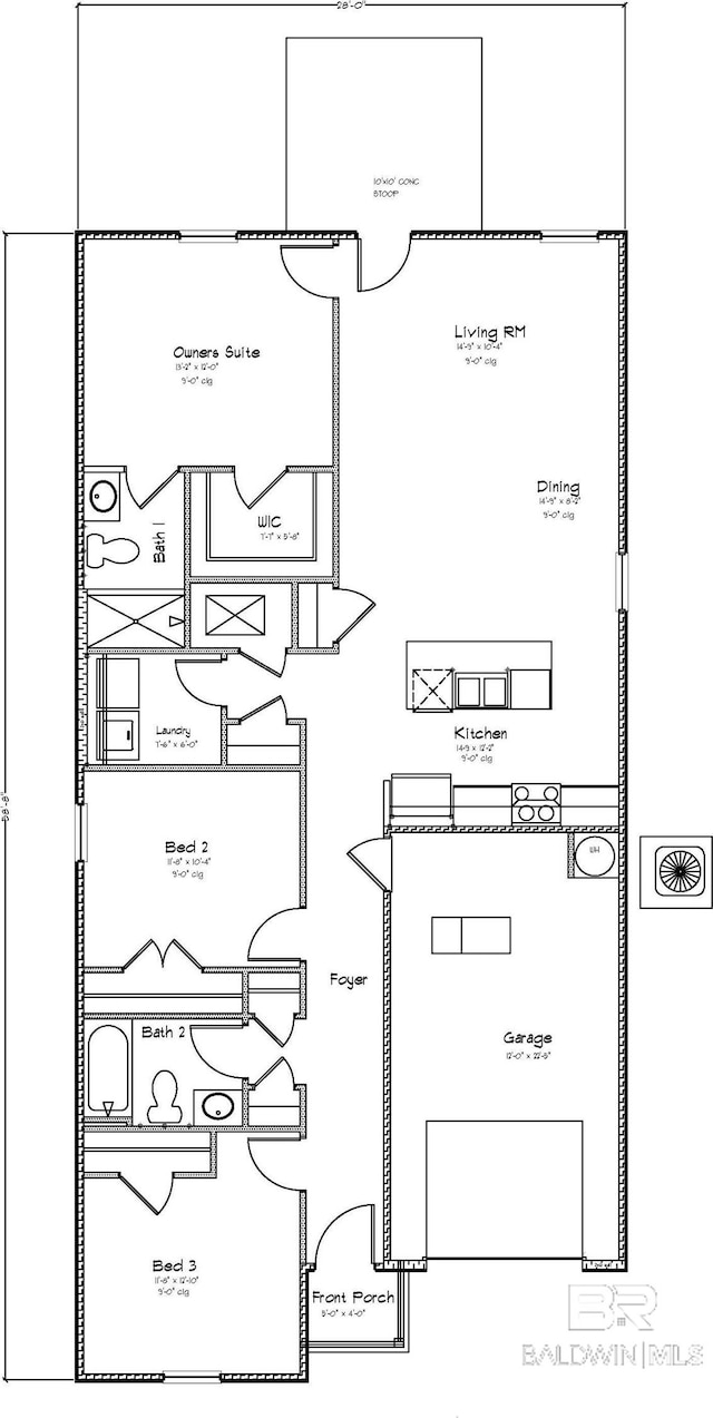 13729 Shea Cir, Foley, AL 36535 - floor plan / room layout