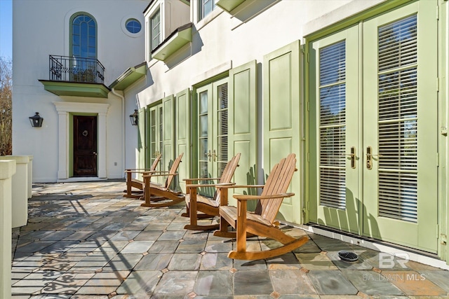 view of patio with french doors