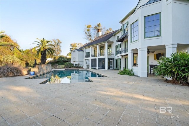 view of pool with a patio area