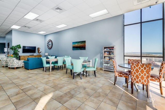 24160 Perdido Beach Blvd Unit 2073, Orange Beach, AL 36561 - dining space with a paneled ceiling